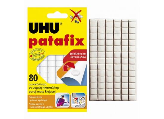 UHU Patafix Glue Pad Removable Reusable White 80 pads